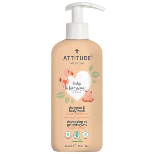 Attitude Baby Leaves  2 In 1 Shampoo & Body Wash Orange Pomegranate 473 ml