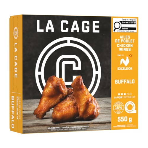 La Cage Frozen Chicken Wings Spicy Buffalo 550 g
