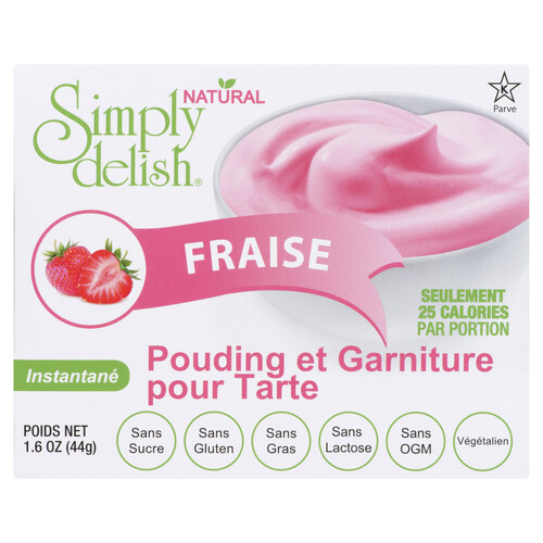 Simply Delish Strawberry Instant Pudding & Pie Filling 44 g Voilà