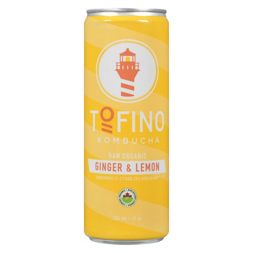 Tofino Raw Organic Kombucha Ginger & Lemon 355 ml (can)