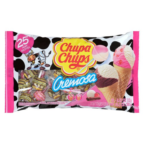 Chupa Chups Candy Pops Cremosa 25 Count 