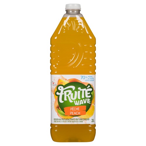 Fruité Wave 70% Less Sugar Drink Peach 2 L (bottle)