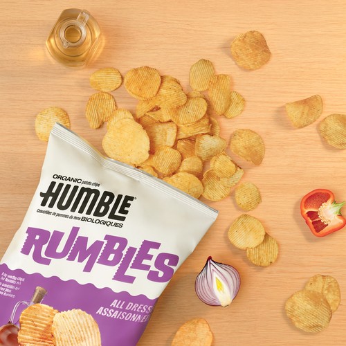 Humble Rumbles Ripple Organic Potato Chips All Dressed 135 g
