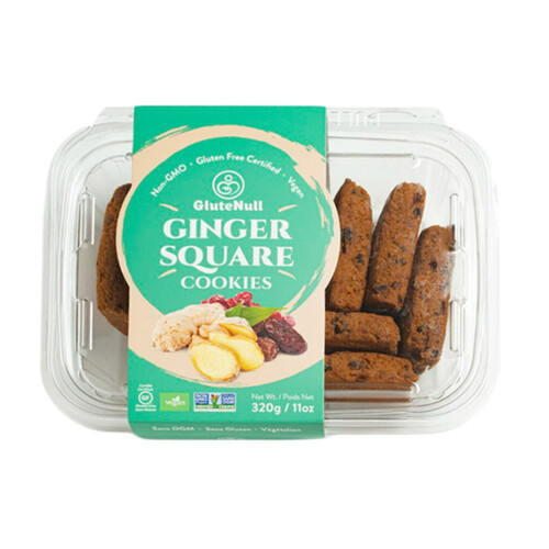 GluteNull Gluten-Free Cookies Ginger Square 320 g