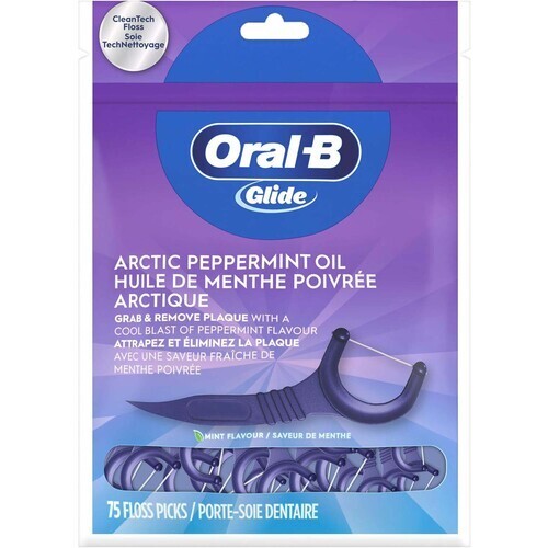 Oral-B Glide 3D White Floss Picks Whitening Radiant Mint Flavor 75 Count