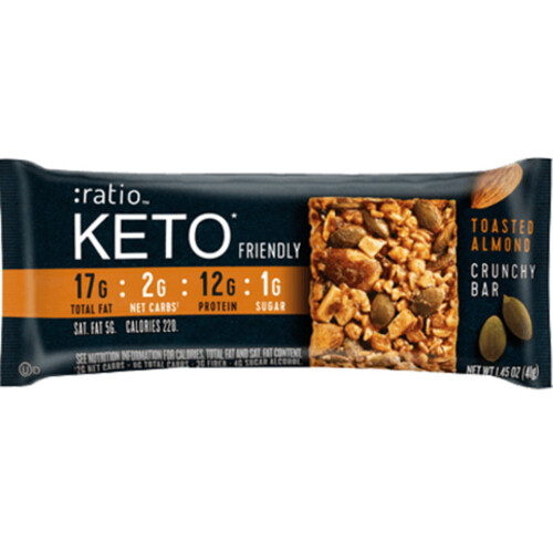 Ratio Crunchy Keto Bar Toasted Almond 41 g