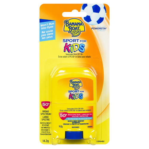 Banana Boat Sport Kids SPF 50+ Sunscreen Stick Water & Sweat Resistant 80 Minutes 14.2 g