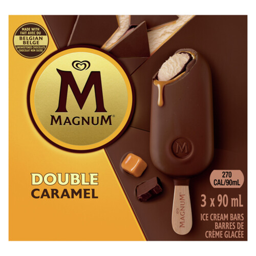 Magnum Ice Cream Bar Double Caramel Vanilla 3 x 90 ml