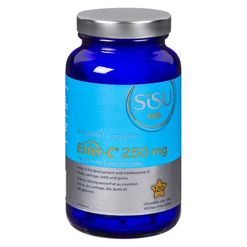 Sisu Kids Ester-C 250 mg Orange 120 Chewable Tablets