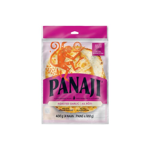 Panaji Naan Roasted Garlic 4 x 100 g