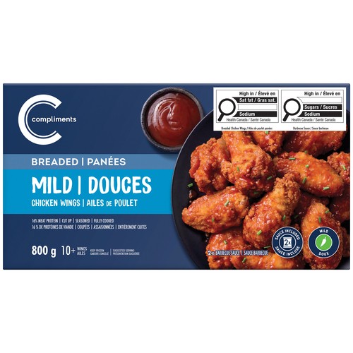 Compliments Frozen Mild Chicken Breaded Wings 800 g