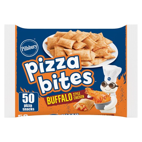 Pillsbury Pizza Bites Frozen Pizza Snacks Buffalo Style Chicken 50 Count 693 g