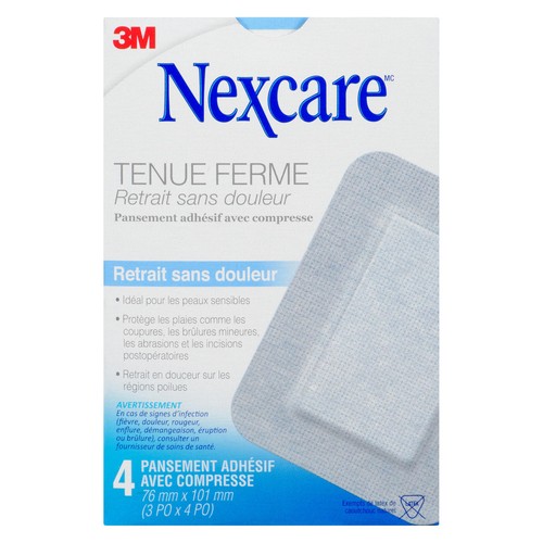 3M Nexcare Adhesive Pad Sensitive Skin 4 EA