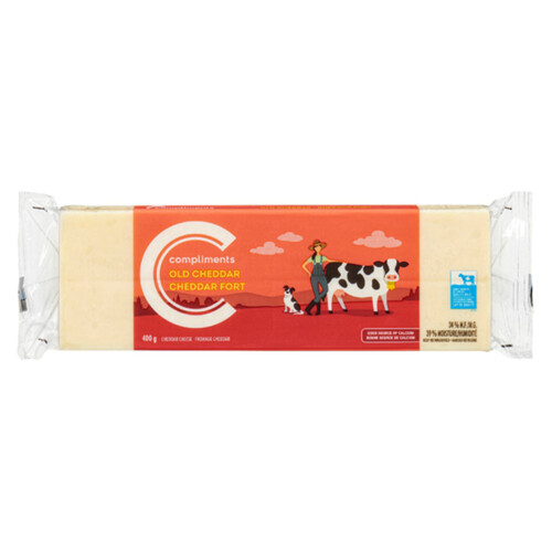 Compliments White Cheese Old Cheddar Block 400 g
