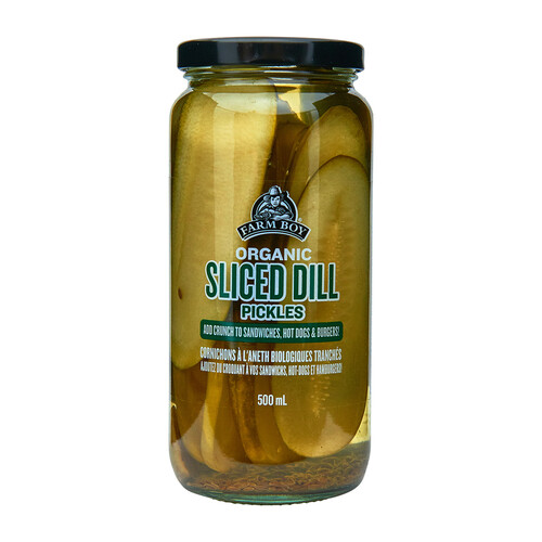 Farm Boy Organic Sliced Dill Pickles 500 ml