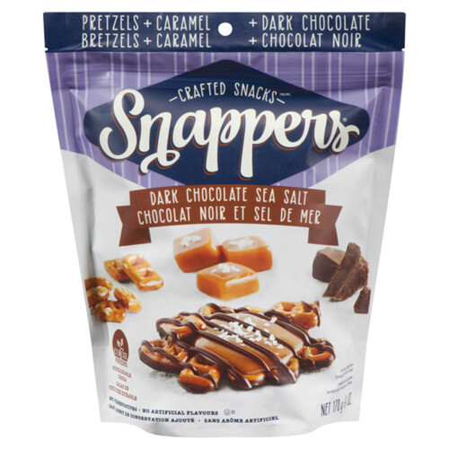 Snappers Dark Chocolate Snack Food Sea Salt 170 g