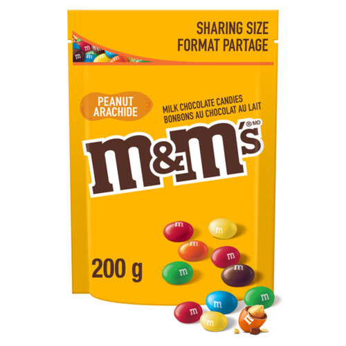 M&M'S Peanut Milk Chocolate Candies Sharing Bag 200 g