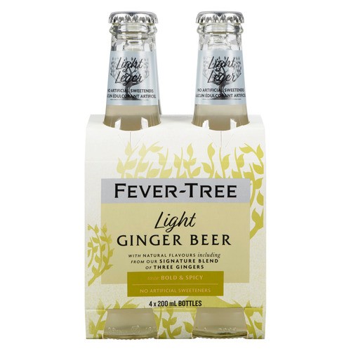 Fever-Tree Light Ginger Beer 4 x 200 ml