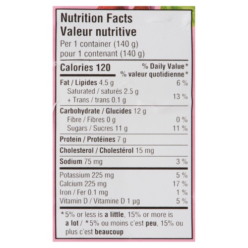 Iögo Canadian Harvest Yogurt 3.2% Raspberry Cranberry 4 x 140 g