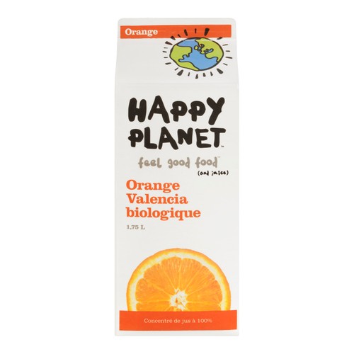 Happy Planet Organic Juice Orange Valencia 1.75 L