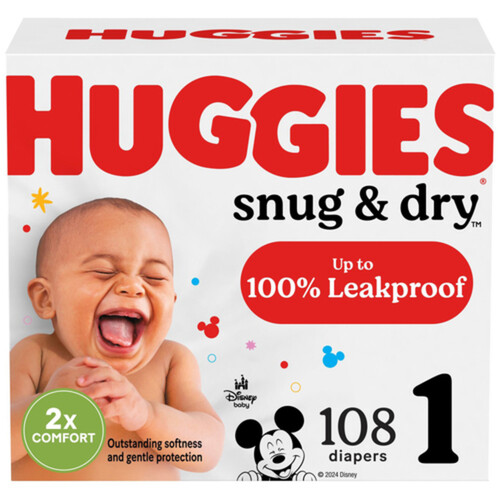 Huggies Snug & Dry Diapers Step 1 108 EA