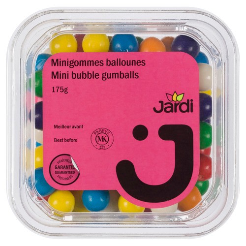Les Aliments Jardi Mini Bubble Gum 175 g