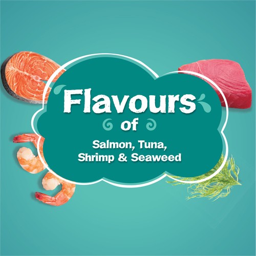Friskies Seafood Sensations Dry Cat Food Tuna Salmon Shrimp Crab Seaweed 1.42 kg