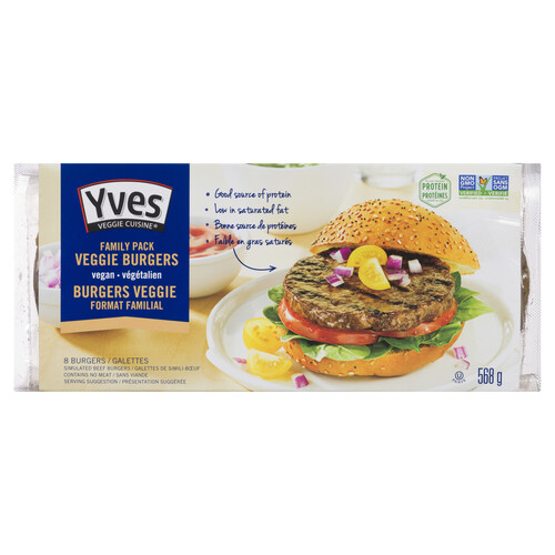 Yves Veggie Cuisine Veggie Burgers Family Pack 568 g Voilà Online