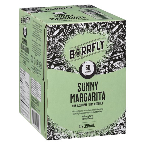 Barrfly Non Alcoholic Beverage Sunny Margarita 4 x 355 ml (cans)