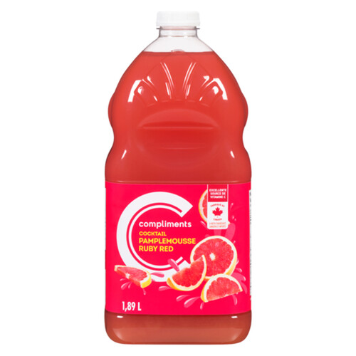 Compliments Cocktail Juice Ruby Red Grapefruit 1.89 L (bottle)