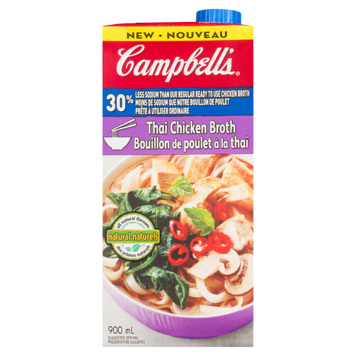 Campbell's Broth Thai Chicken Less Salt 900 ml