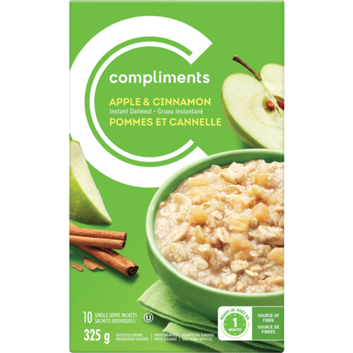 Compliments Instant Oatmeal Apple Cinnamon 325 g