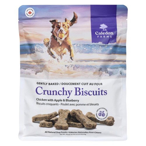 Caledon Farms Dog Treats Crunchy Biscuits Chicken With Apple & Blueberry 554 g