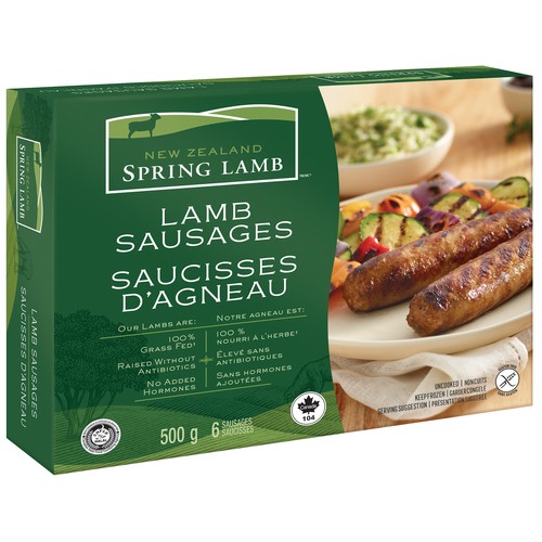 New Zealand Spring Lamb Frozen Lamb Dinner Sausage 0.5 kg