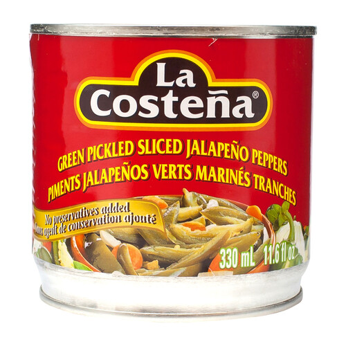 La Costena Pickled Sliced Peppers Green Jalapeno 330 ml