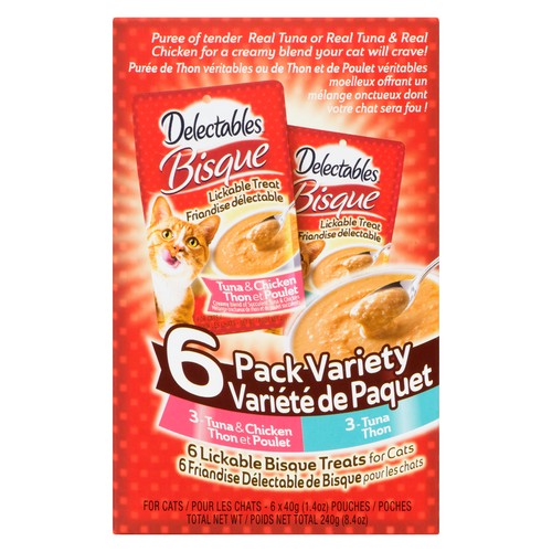 Hartz Cat Treats Delectables Bisque Tuna & Chicken 6 x 40 g