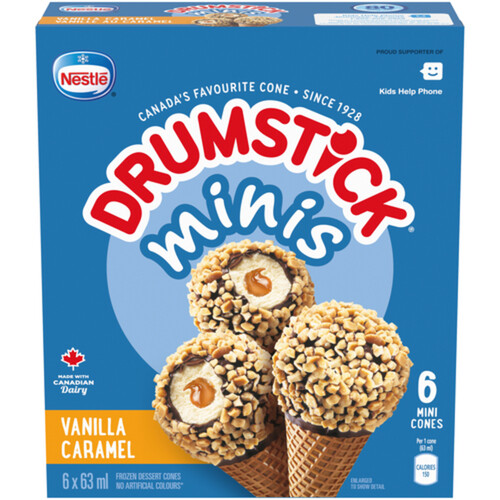 Nestlé Drumstick Frozen Minis Vanilla Caramel 6 x 63 ml