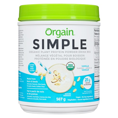 Orgain Plant Based Protein Powder Mix Vanilla 567 g