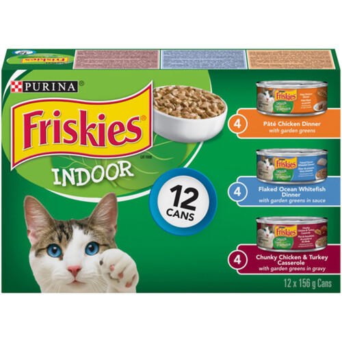 Friskies Wet Cat Food  Indoor Variety Pack 12 x 156 g