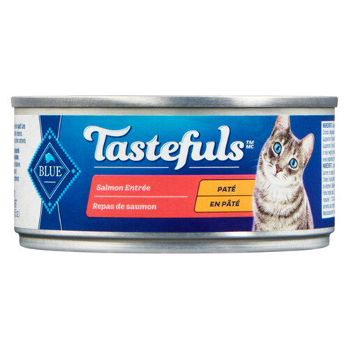 Blue Tastefuls Natural Wet Cat Food Entrée Paté Salmon 5.5 oz 155 g