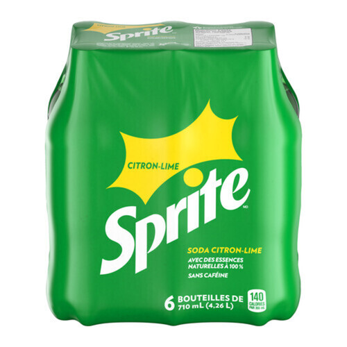 Sprite Soft Drink Lemon-Lime 6 x 710 ml (bottles)