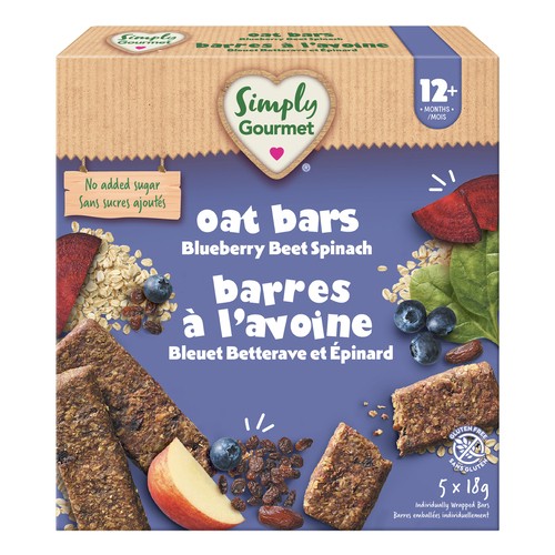 Baby Gourmet Oat Bars Blueberry Beet Spinach 90 g