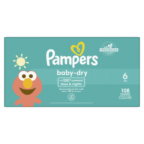 Pampers Baby Dry Diapers Size 6 108 Count