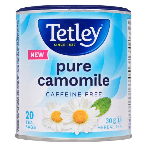 Tetley Caffeine-Free Herbal Tea Pure Camomile 20 Tea Bags 30 g