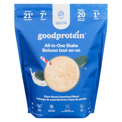 Good Protein Plant Based Superfood Blend All-In-One Shake Cookies & Cream 880 g