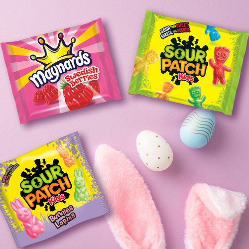 Sour Patch Kids Assorted Easter Candy Swedish Berries Individually Wrapped 18 Pouches 225 g