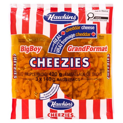 Hawkins Big Boy Cheezies 3 Pack 420 g