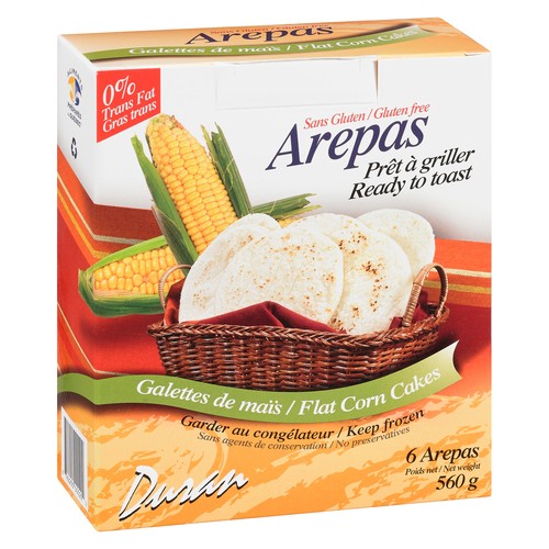 Duran Gluten-Free Frozen Arepas Flat Corn Cakes 560 g 