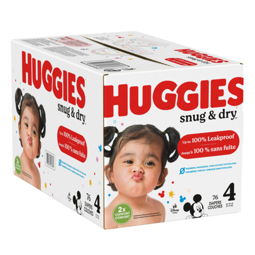 Huggies Snug & Dry Diapers Size 4 76 Count