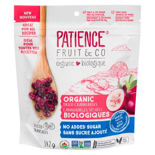 Patience Fruit & Co Organic Dried Cranberries No Sugar Added 142 g